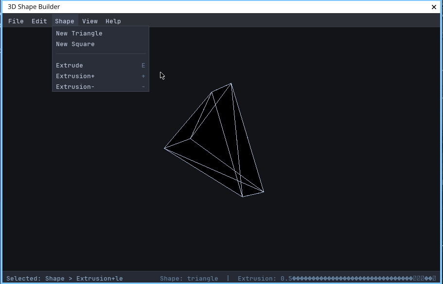 Menu-bar shape builder